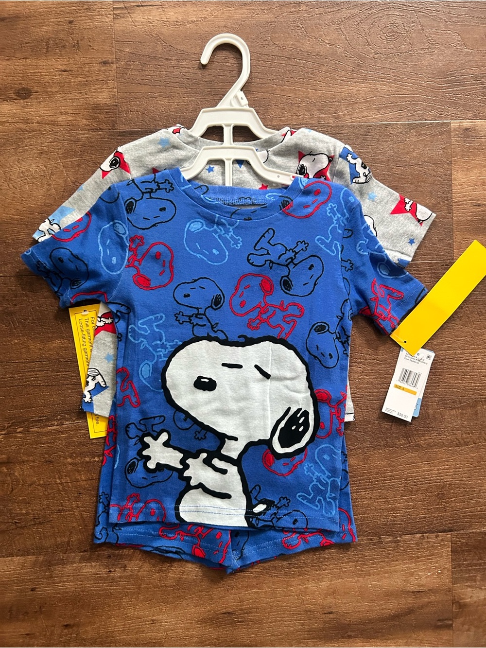 Peanuts Snoopy Two-piece Summer Pajama Set Patriotic Fourth of July Memorial Day